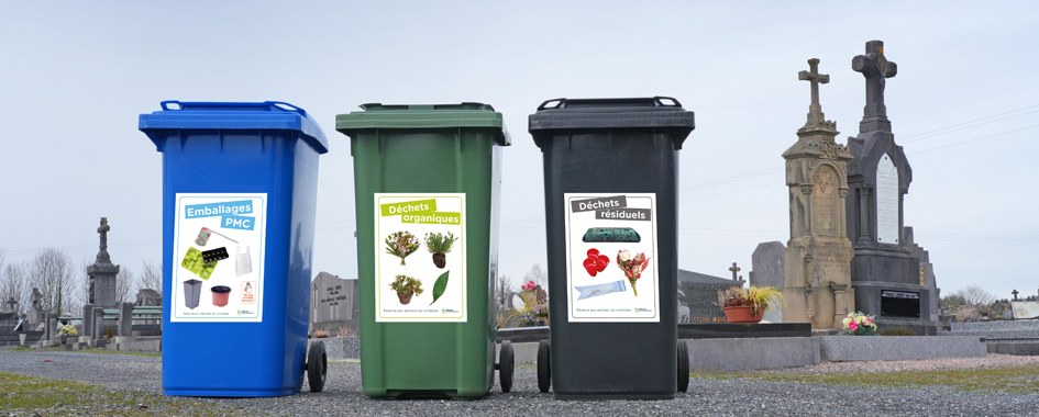 IDELUX : le tri des déchets dans les cimetières